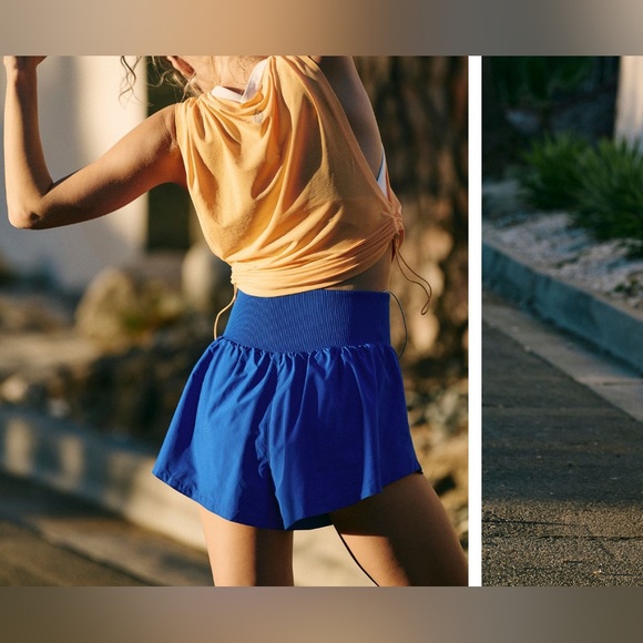 NEW Free People FP Movement Carpe Diem Shorts - electric shock blue - XS, S - Picture 2 of 11